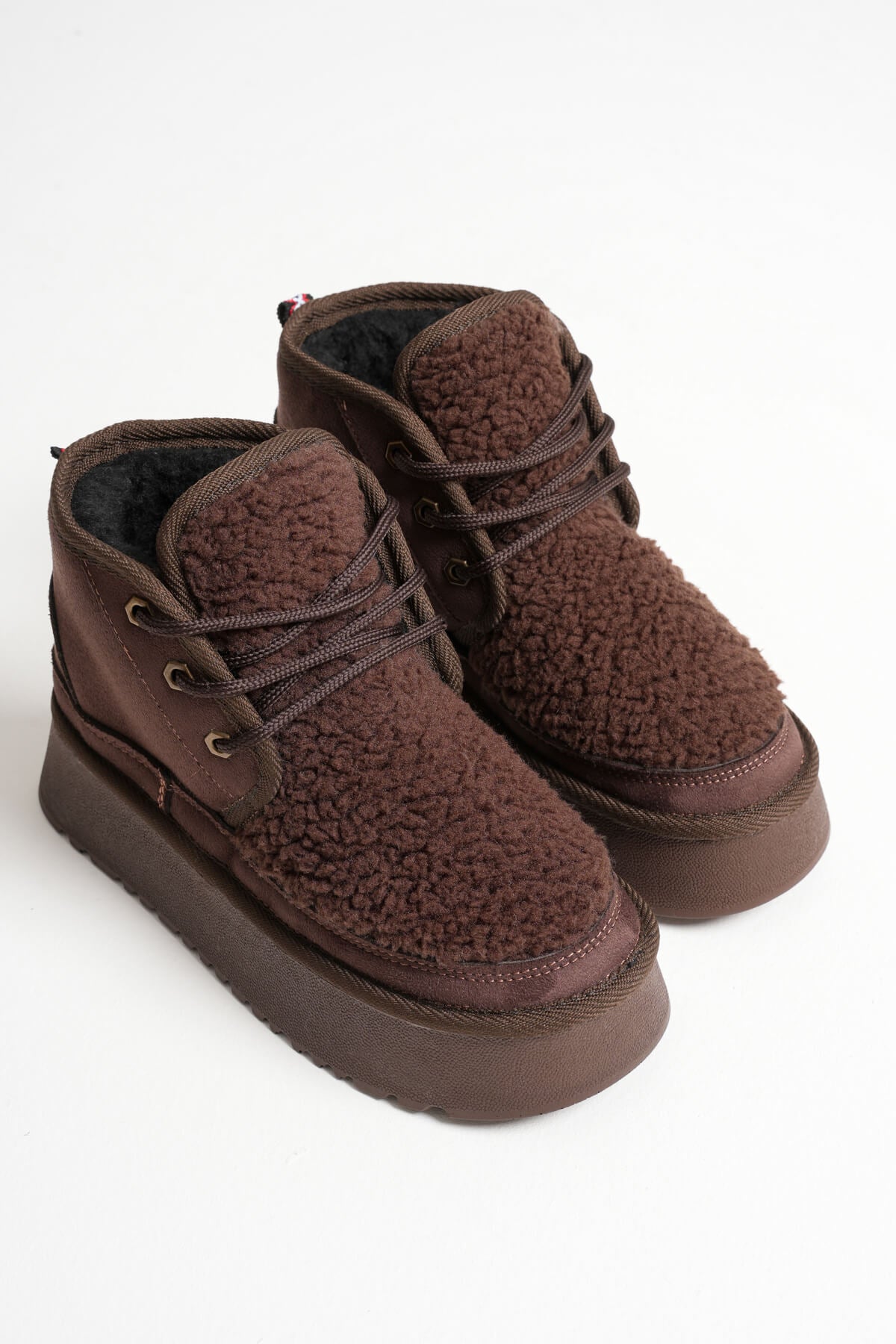 Loana Premium Women's Furry Bitter Coffee Winter Thick-Soled Boots