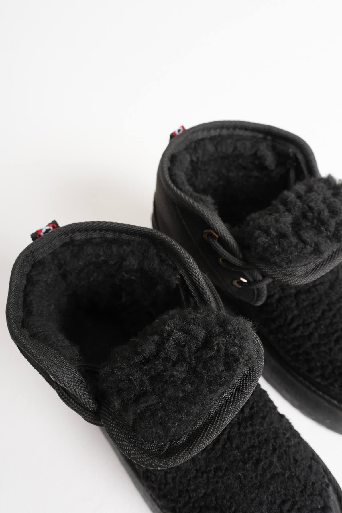 Loana Premium Women's Furry Black Winter Thick-Soled Boots