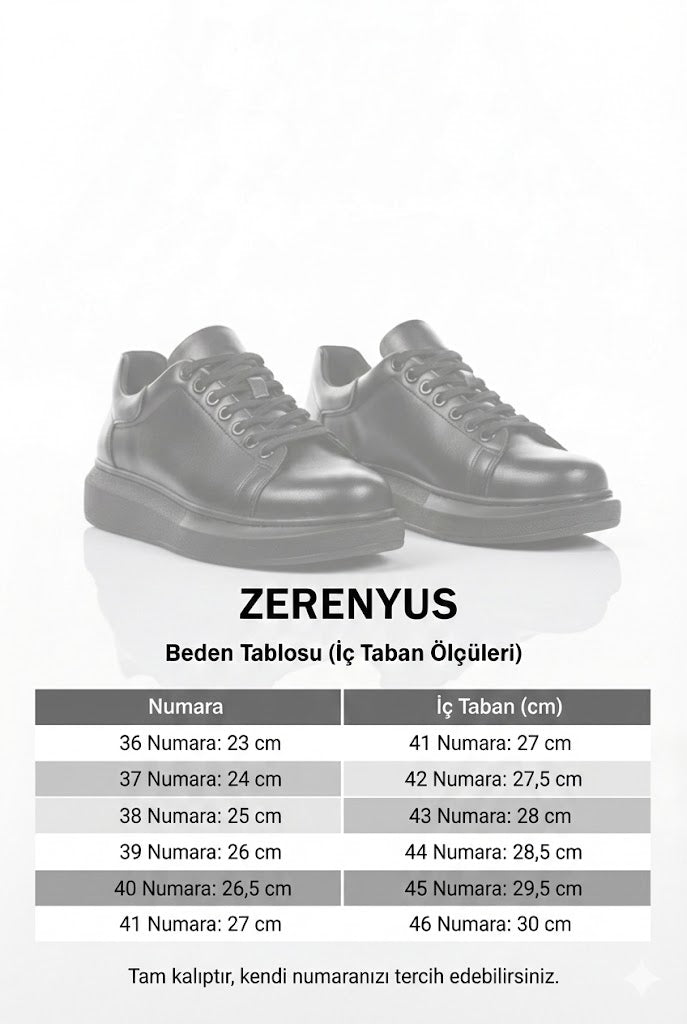 London Edition Yüksek Kalite Bağcıklı Kalın Taban Erkek Siyah Sneaker