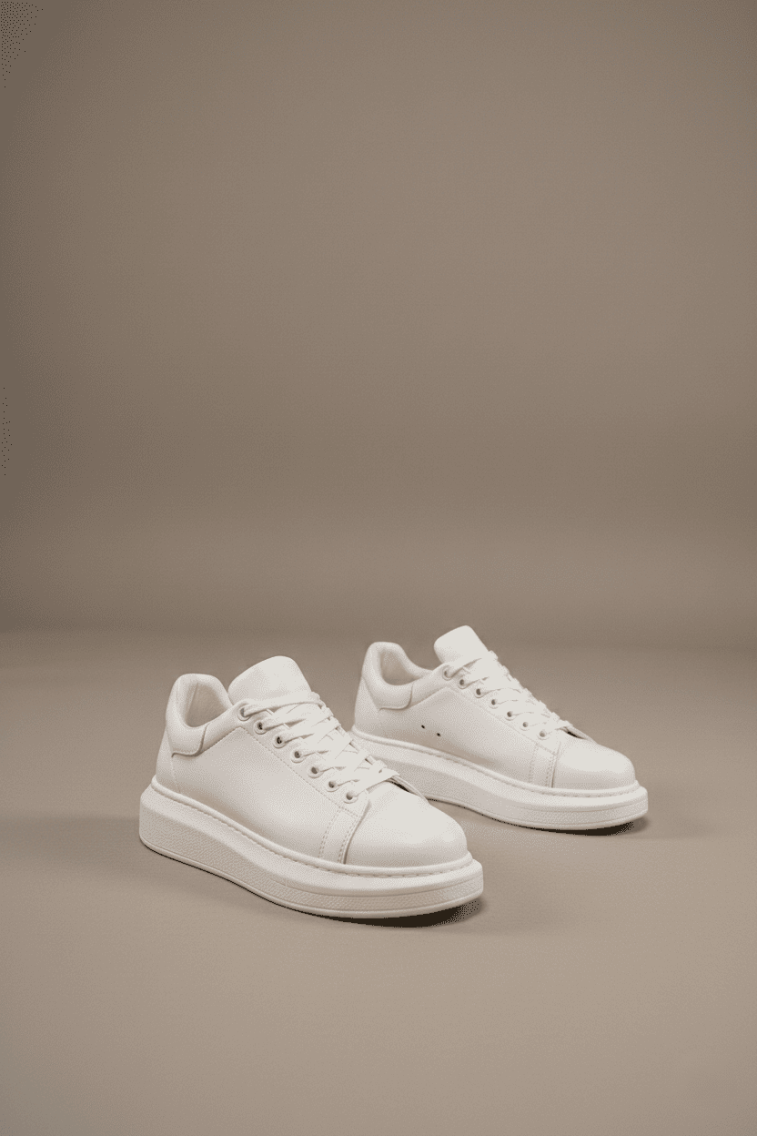London Edition Premium Bağcıklı Erkek Sneaker Beyaz