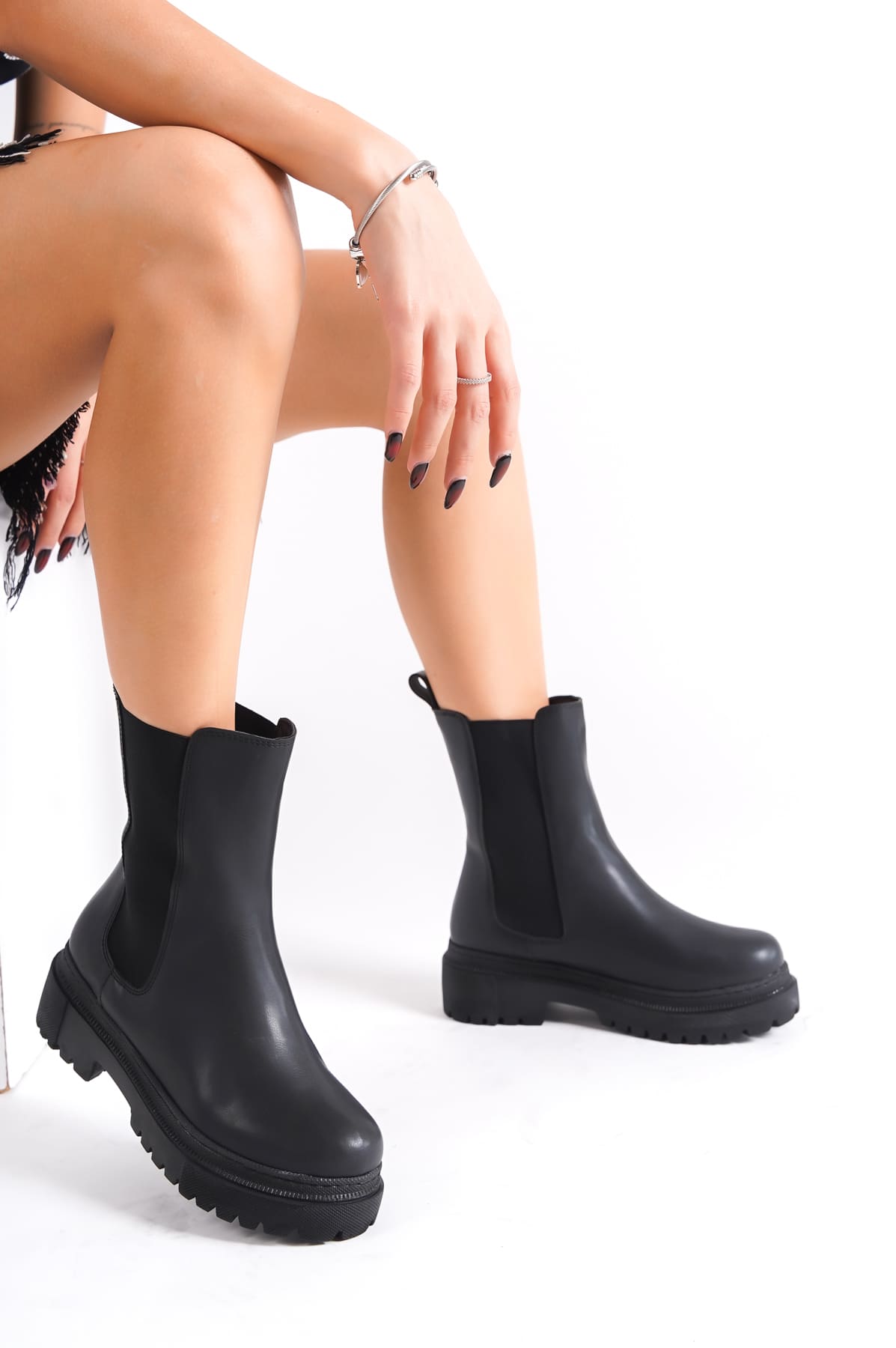 LORAX Laceless Elastic Women's Boots - Black