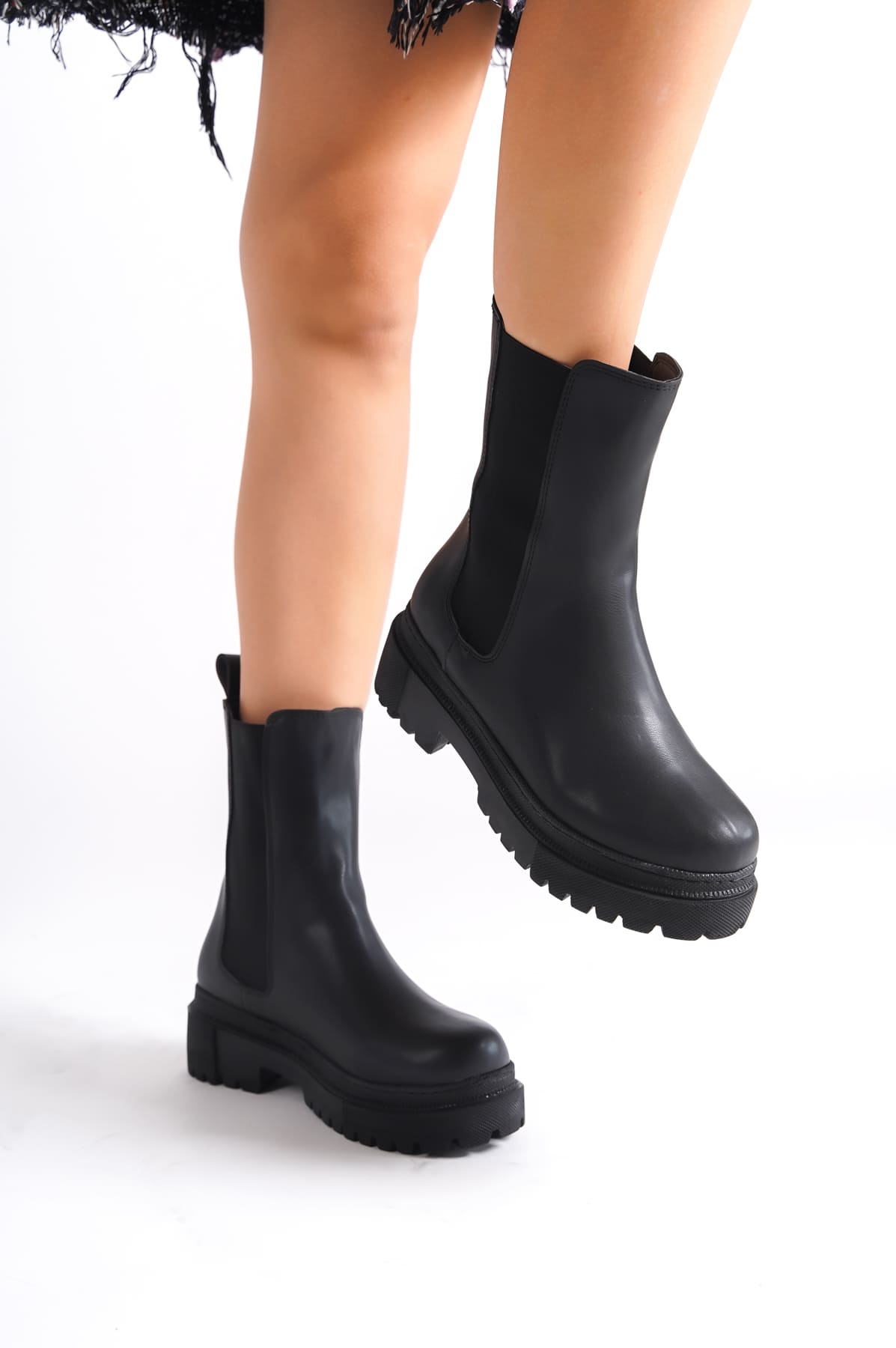 LORAX Laceless Elastic Women's Boots - Black