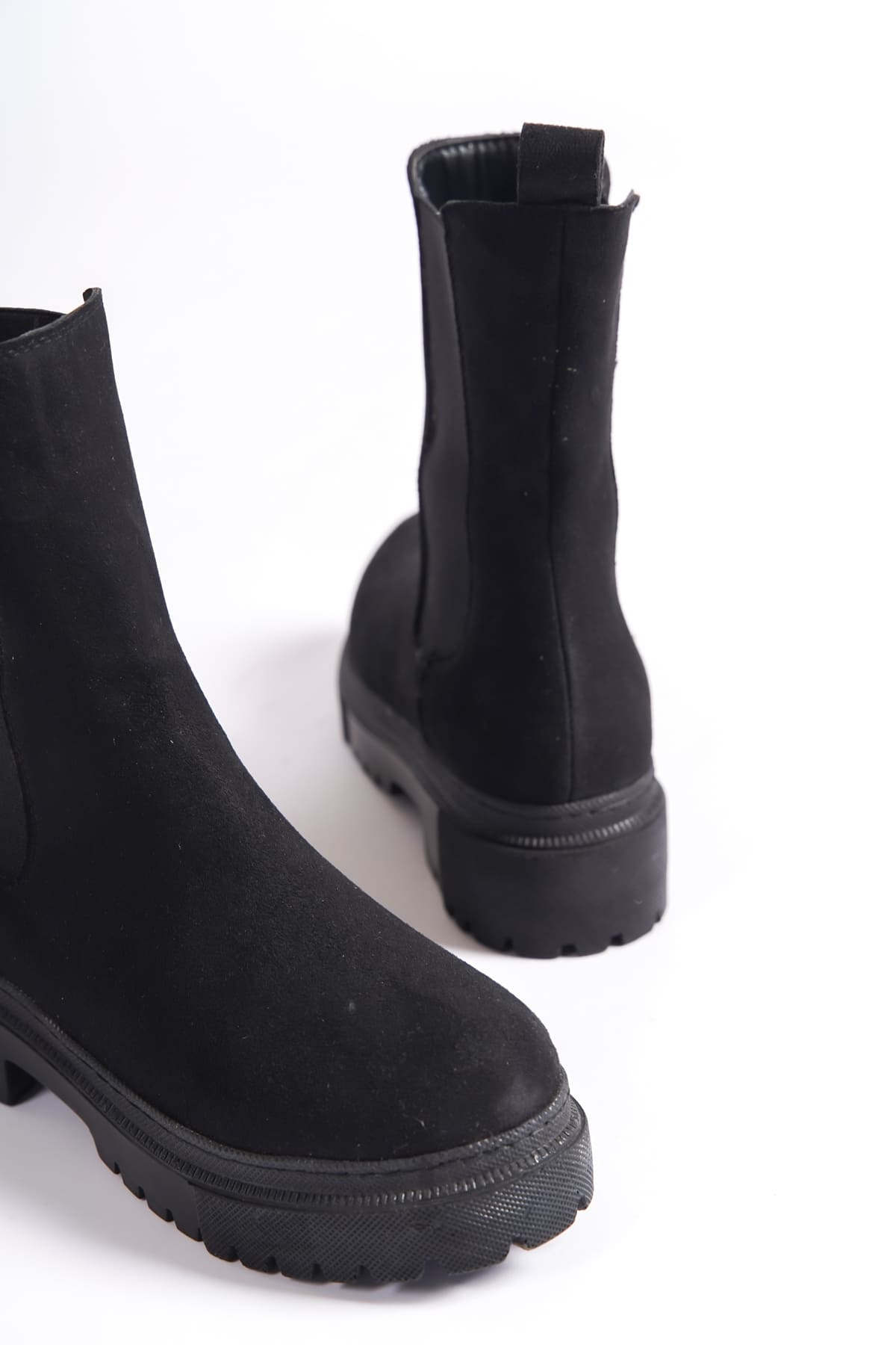 LORAX Laceless Elastic Women's Boots - Black Suede