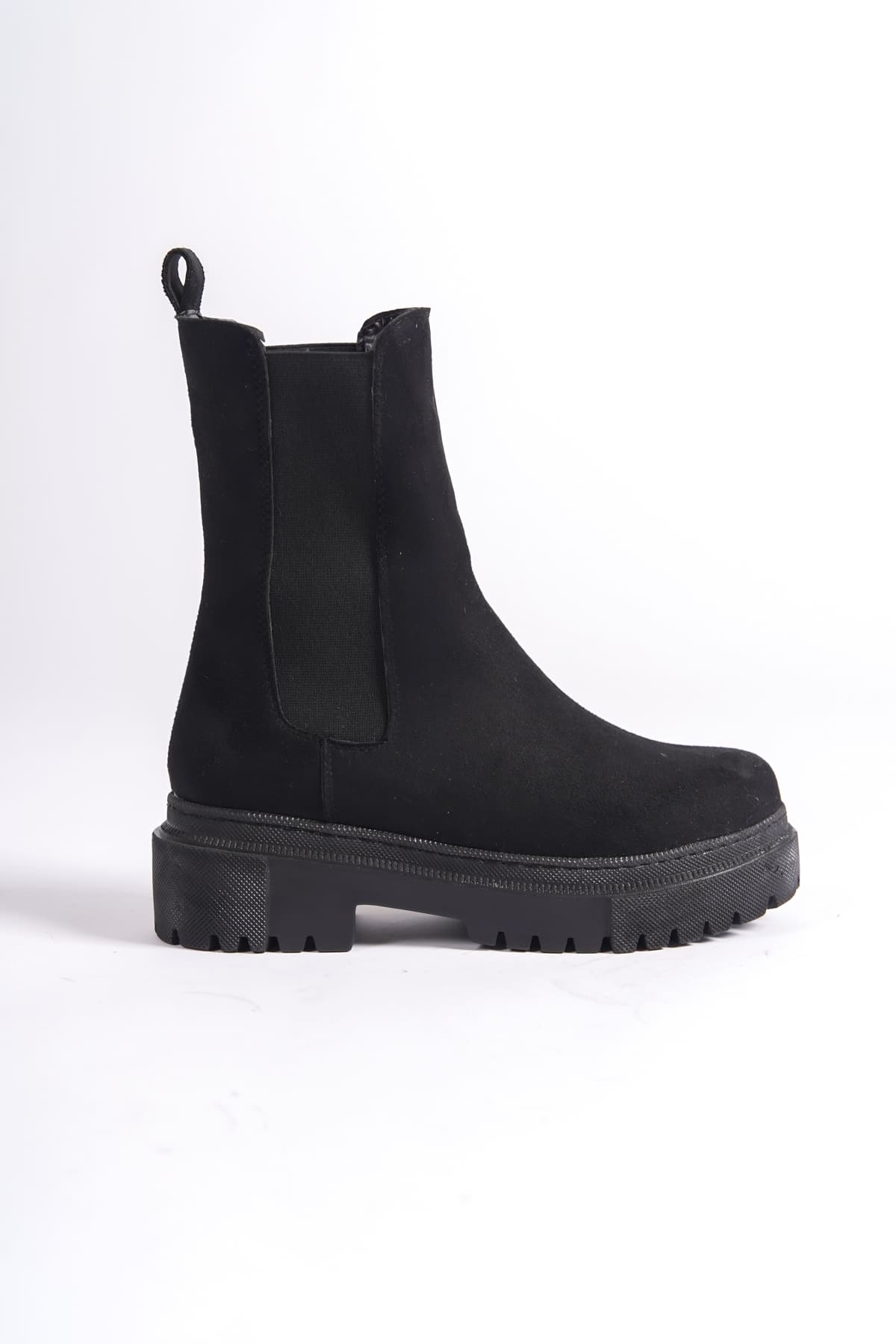 LORAX Laceless Elastic Women's Boots - Black Suede
