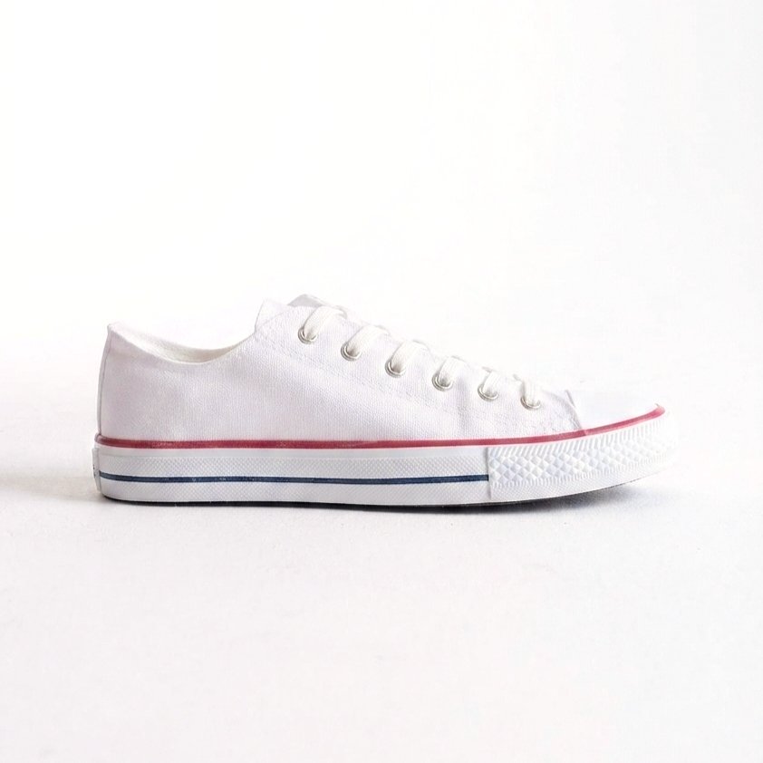 Lukes Lace-Up Linen Fabric Men's Casual Sneakers White