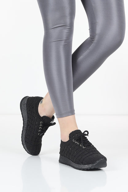 Luzia Elegant Design Model Lace Design Women's Sneakers Black