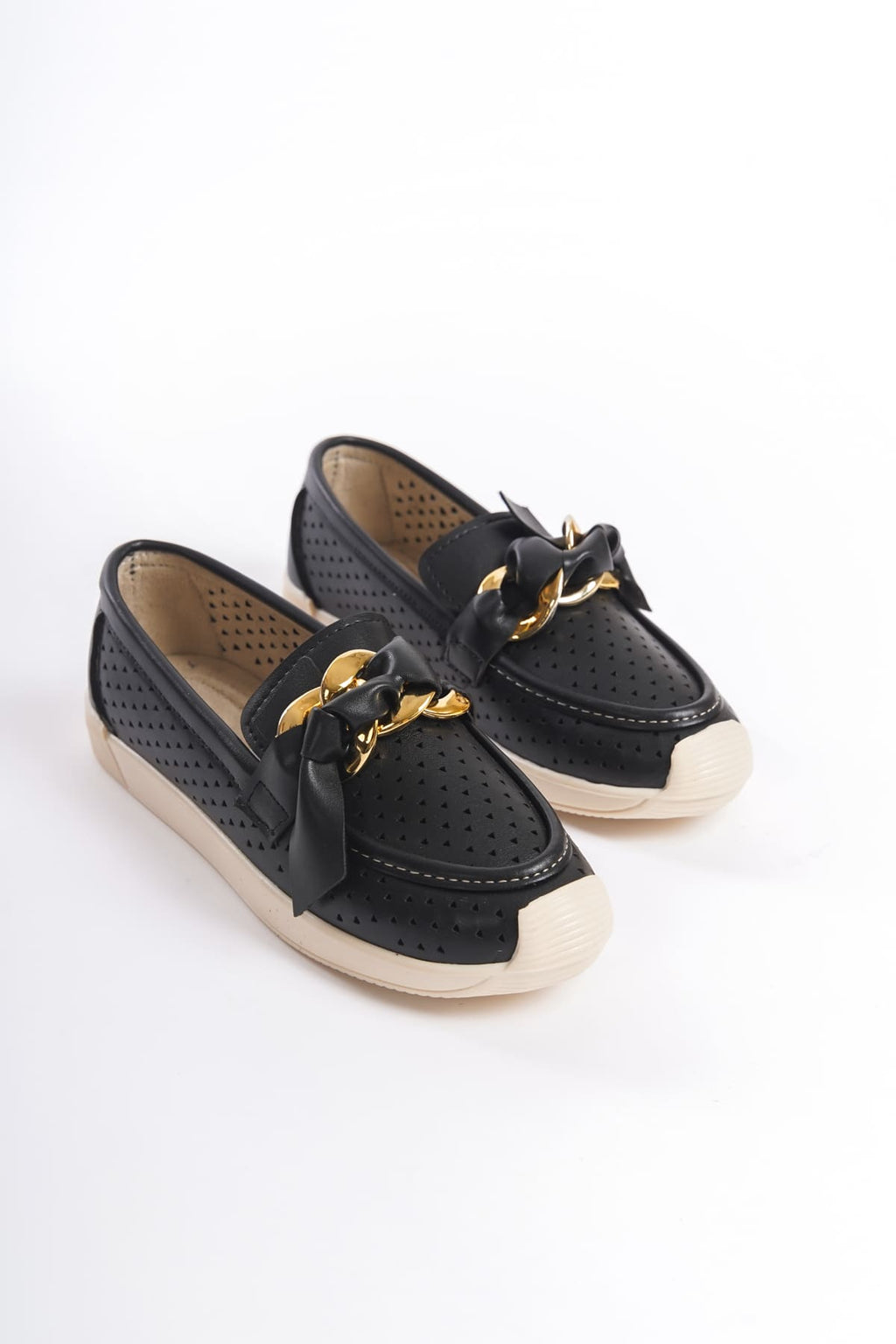 LYDIA Laceless Orthopedic Comfortable Heart Patterned Women's Ballerinas - Black Heart Patterned