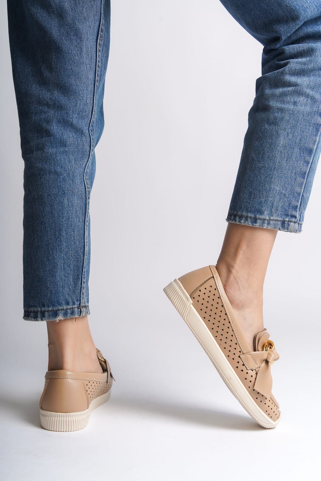 LYDIA Laceless Orthopedic Comfortable Floral Patterned Women's Ballerina - Ten Floral Patterned