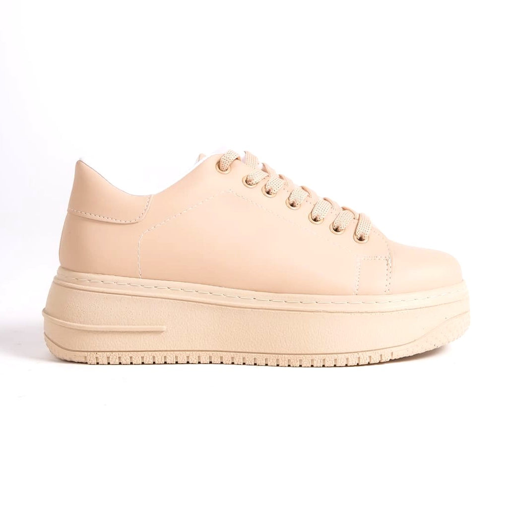 LYON Lace-Up Orthopedic Comfortable White Women's Sneakers - Ten