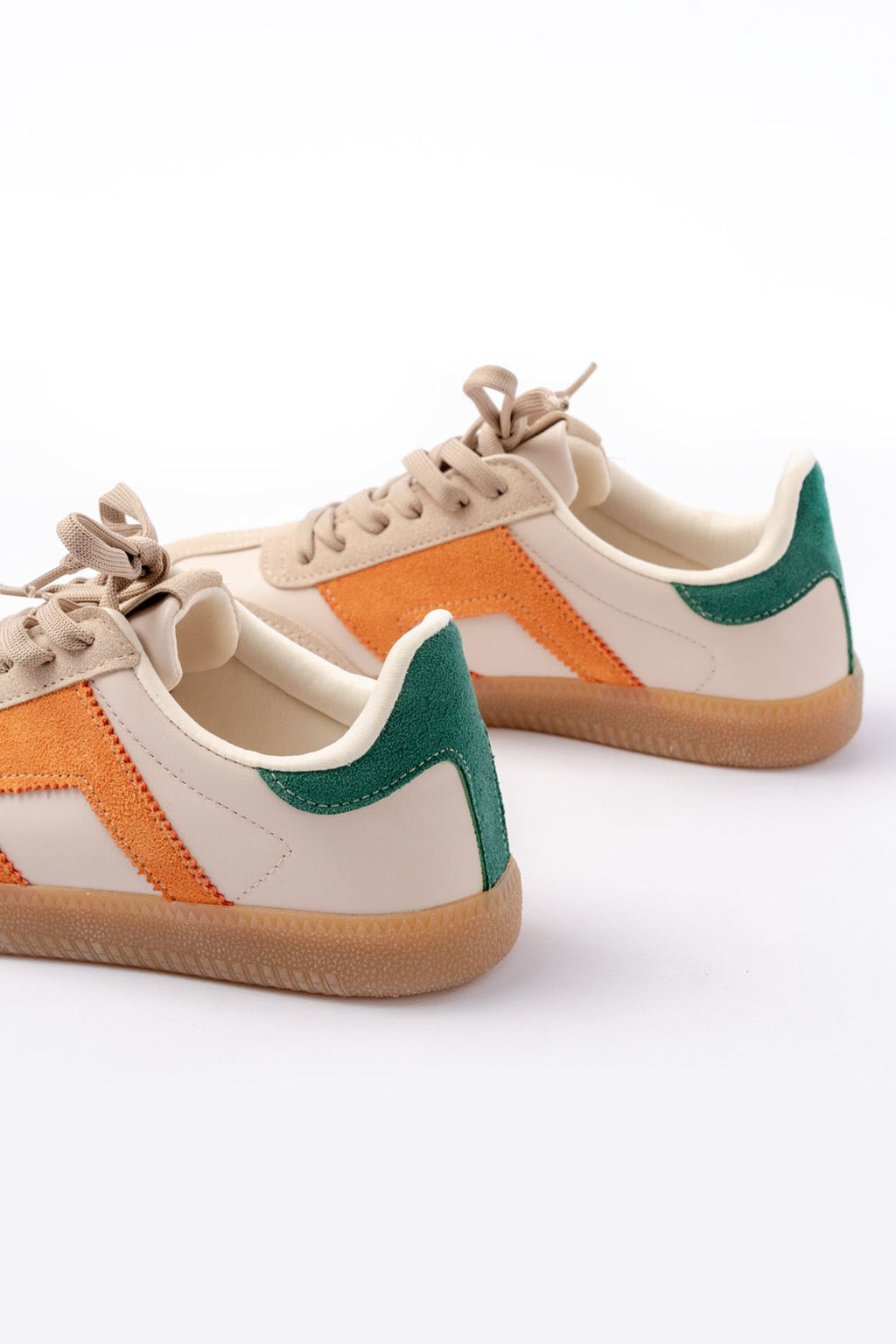 ZRİN-5007 Premium Bej Garni Bağcıklı Kadın Sneaker