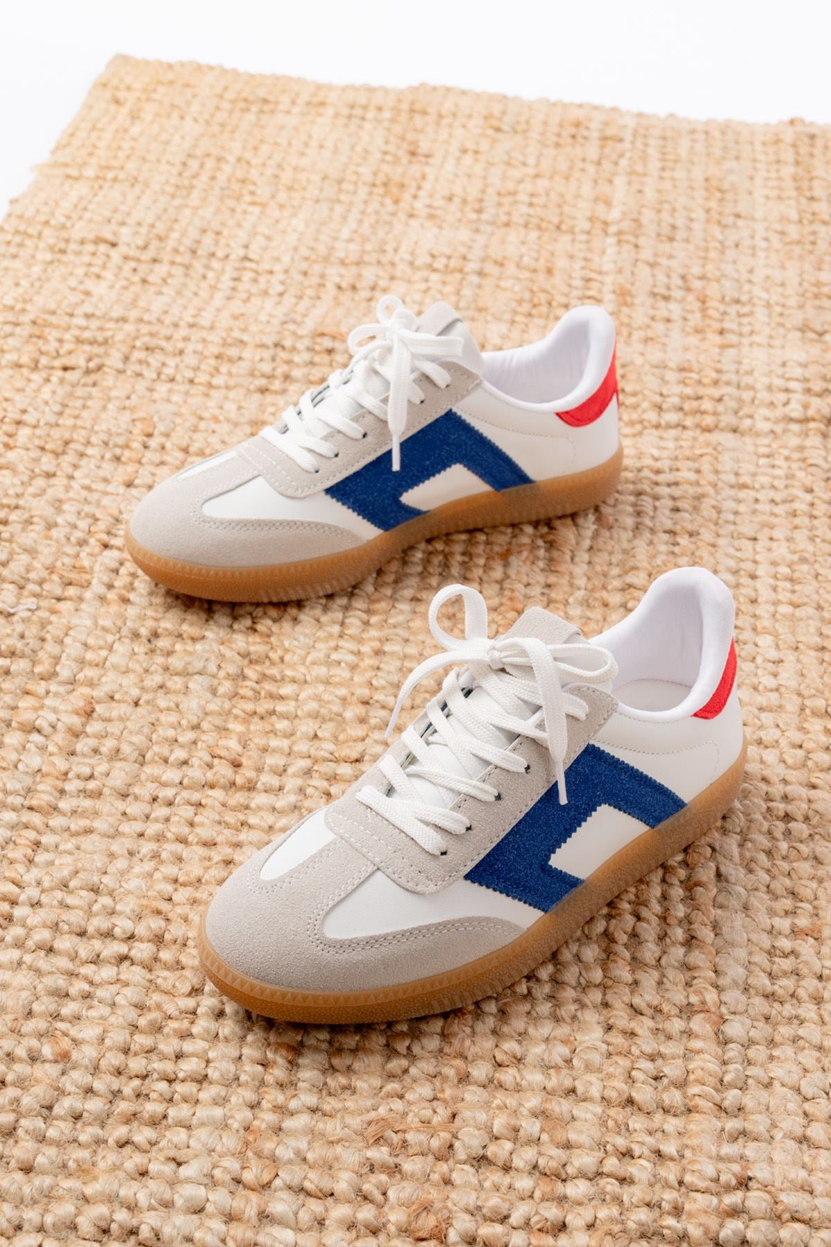 ZRİN-5007 Premium Beyaz Garni Bağcıklı Kadın Sneaker