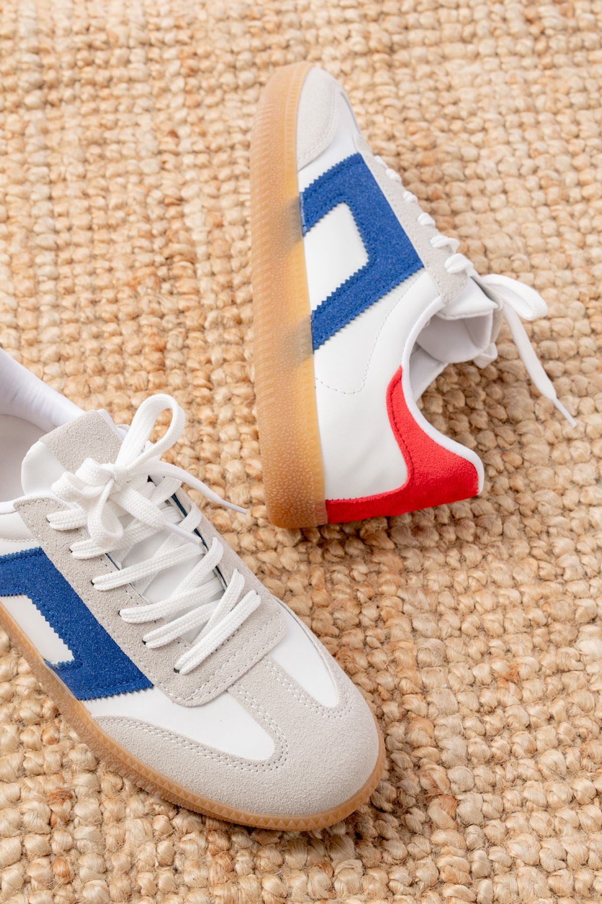 ZRİN-5007 Premium Beyaz Garni Bağcıklı Kadın Sneaker