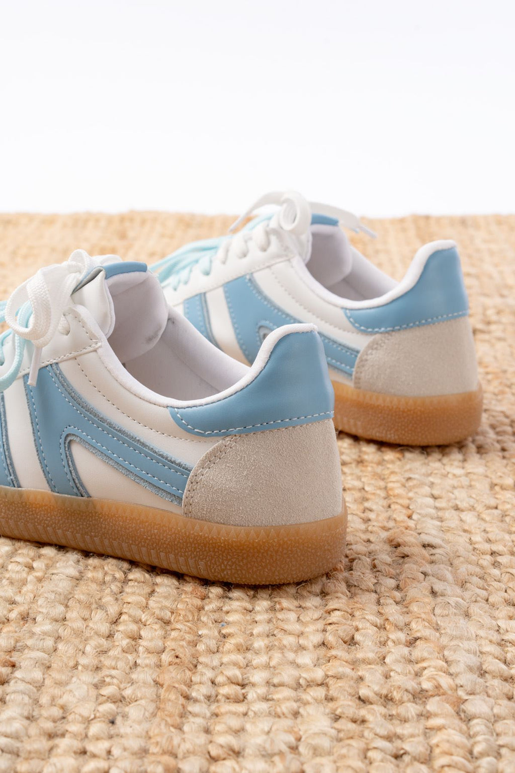 ZRİN-6005 Premium Mavi Bağcıklı Termo Taban Günlük Kadın Sneaker