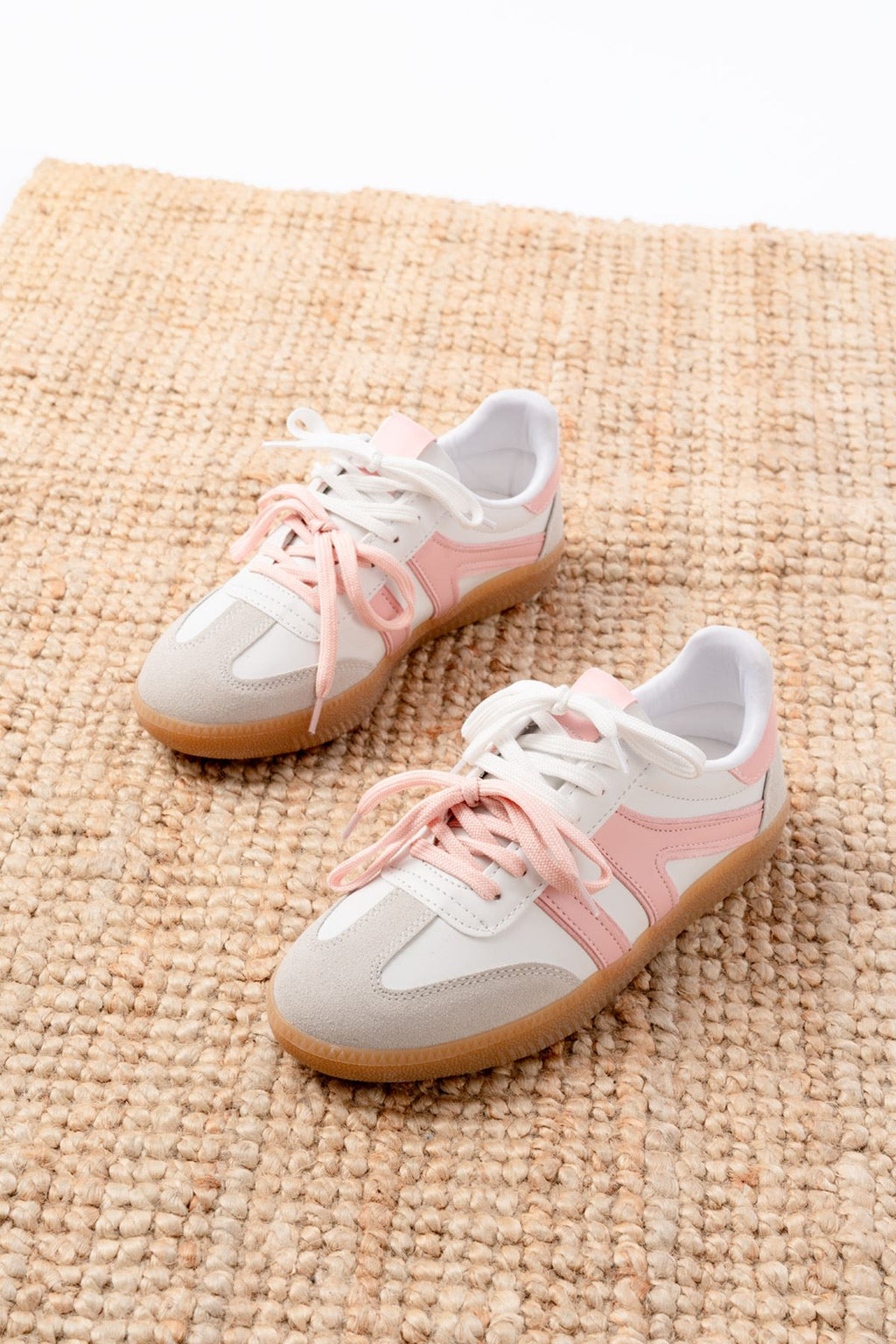 ZRİN-6005 Premium Pudra Bağcıklı Termo Taban Günlük Kadın Sneaker