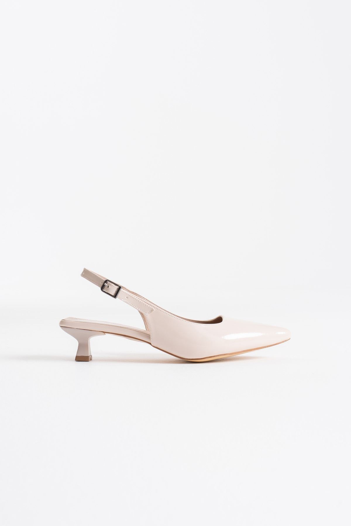 Maried Premium Beige Patent Leather High Heels