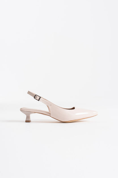 Maried Premium Beige Patent Leather High Heels