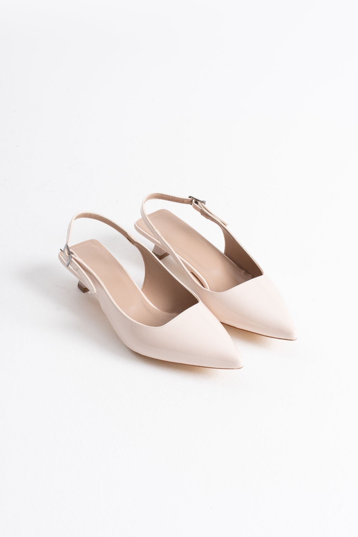 Maried Premium Beige Patent Leather High Heels