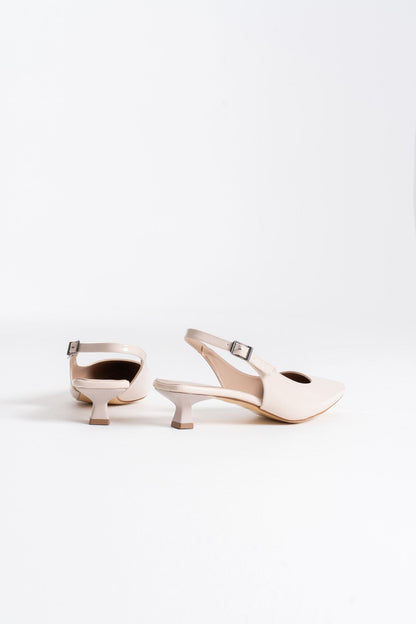 Maried Premium Beige Patent Leather High Heels