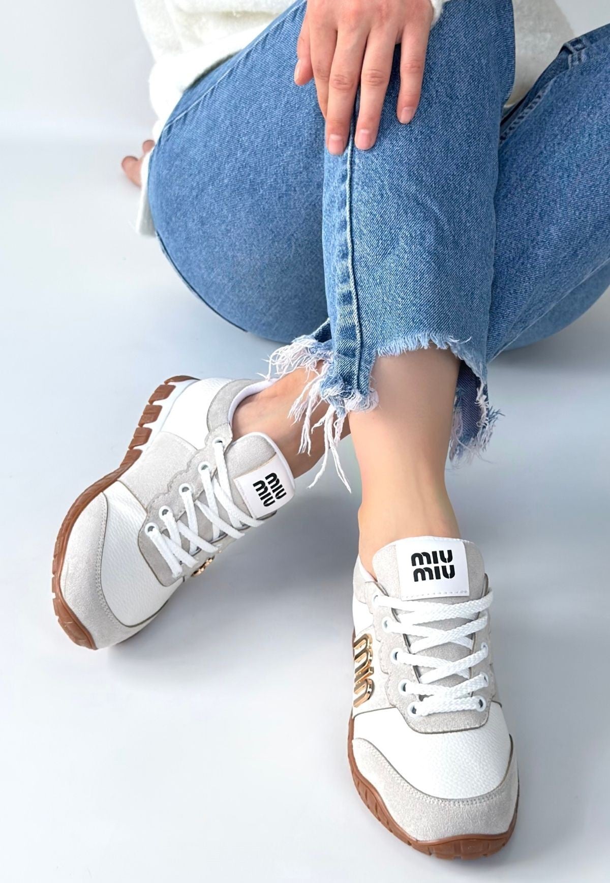 ZRNE-006 Premium Beyaz Bağcıklı Kadın Sneaker