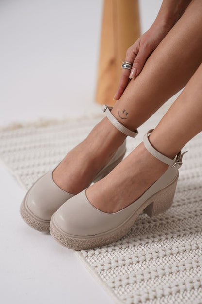 Marla Premium Women's Beige Ankle Boots