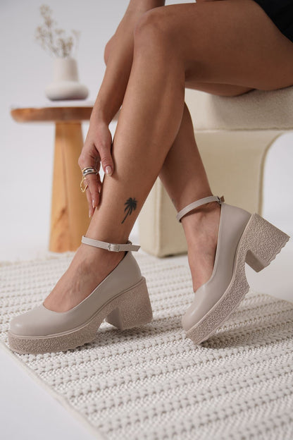 Marla Premium Women's Beige Ankle Boots