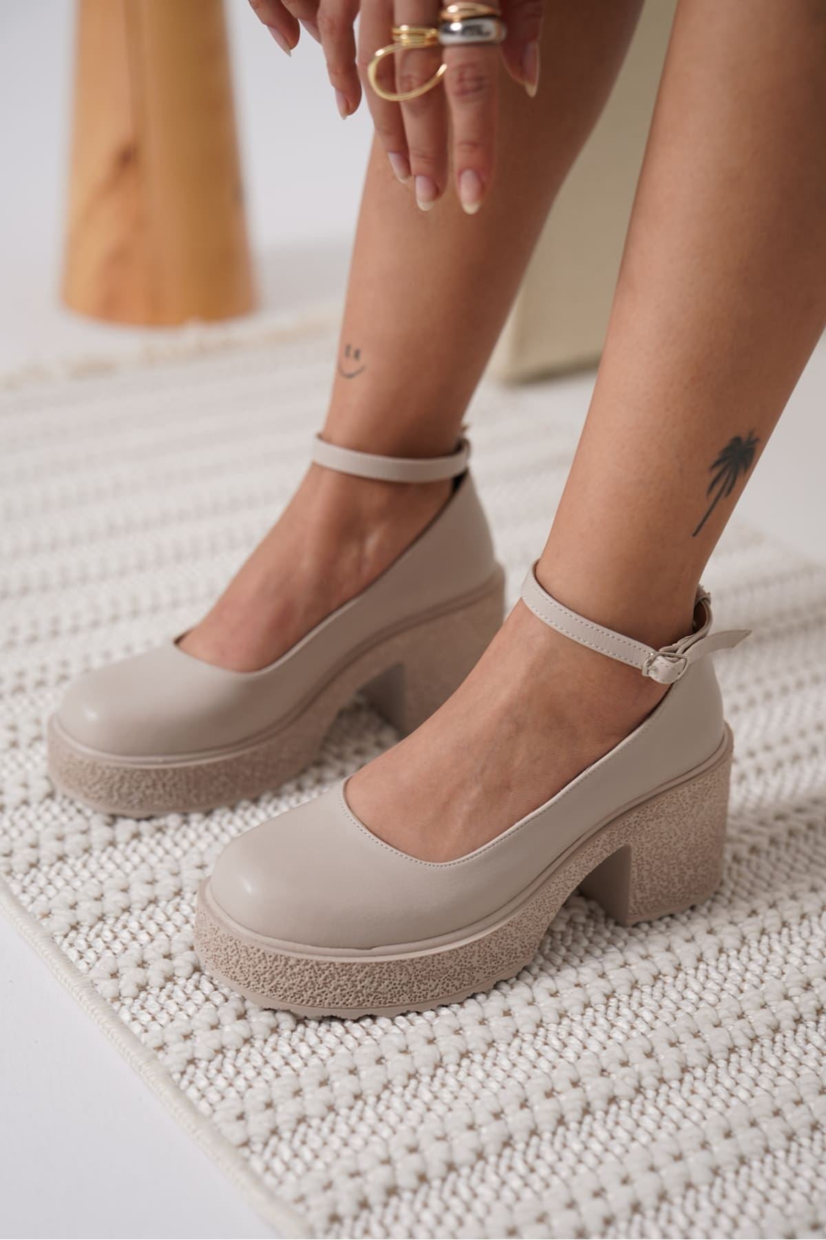 Marla Premium Women's Beige Ankle Boots