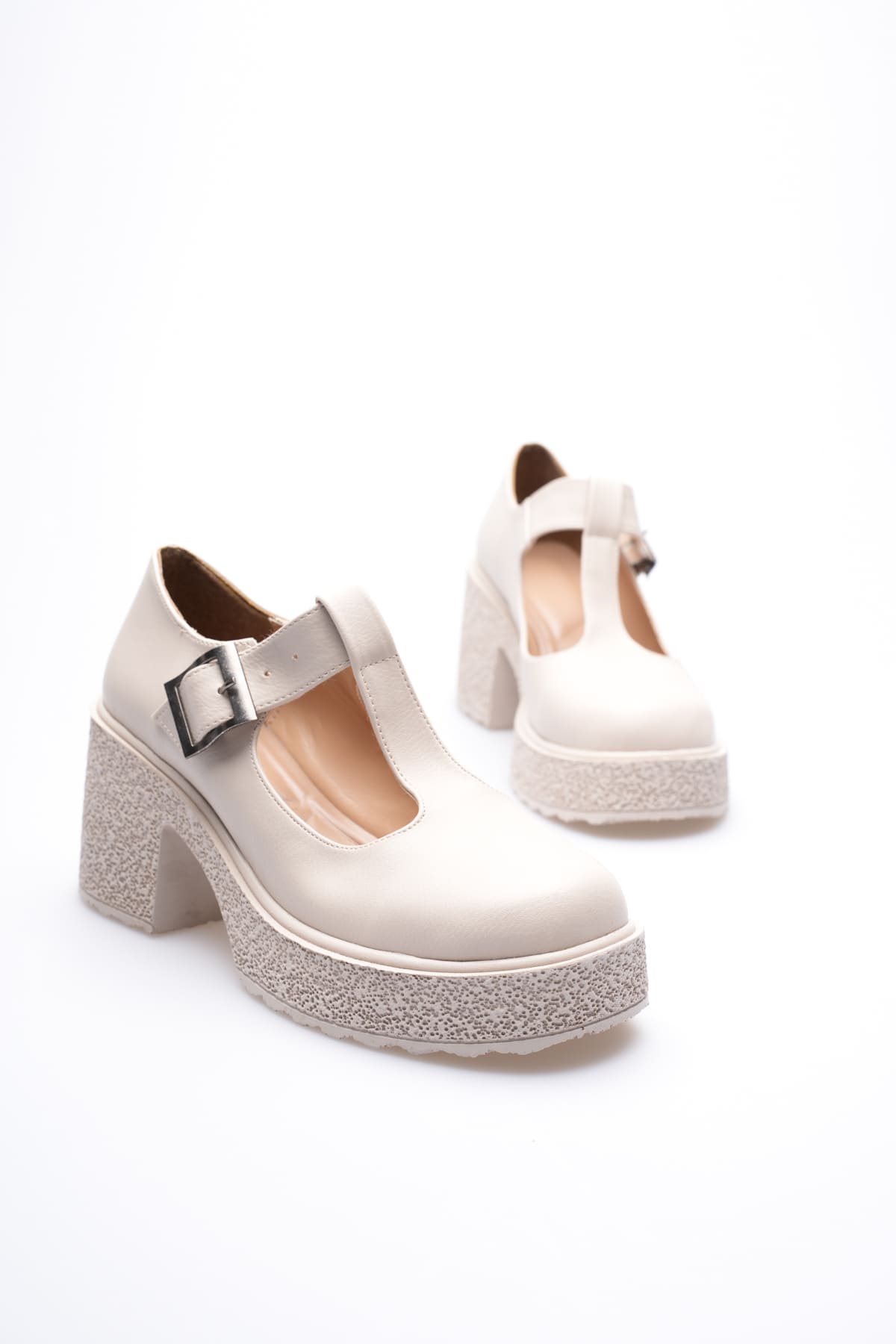 Mathilda Premium Kadın Bej Platform Ayakkabı