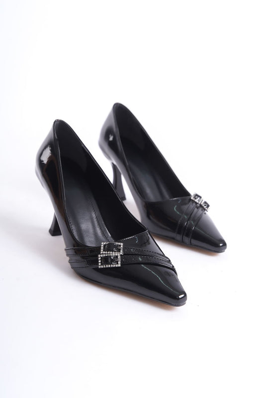 Maya Premium Women's Black Patent Leather Shoes