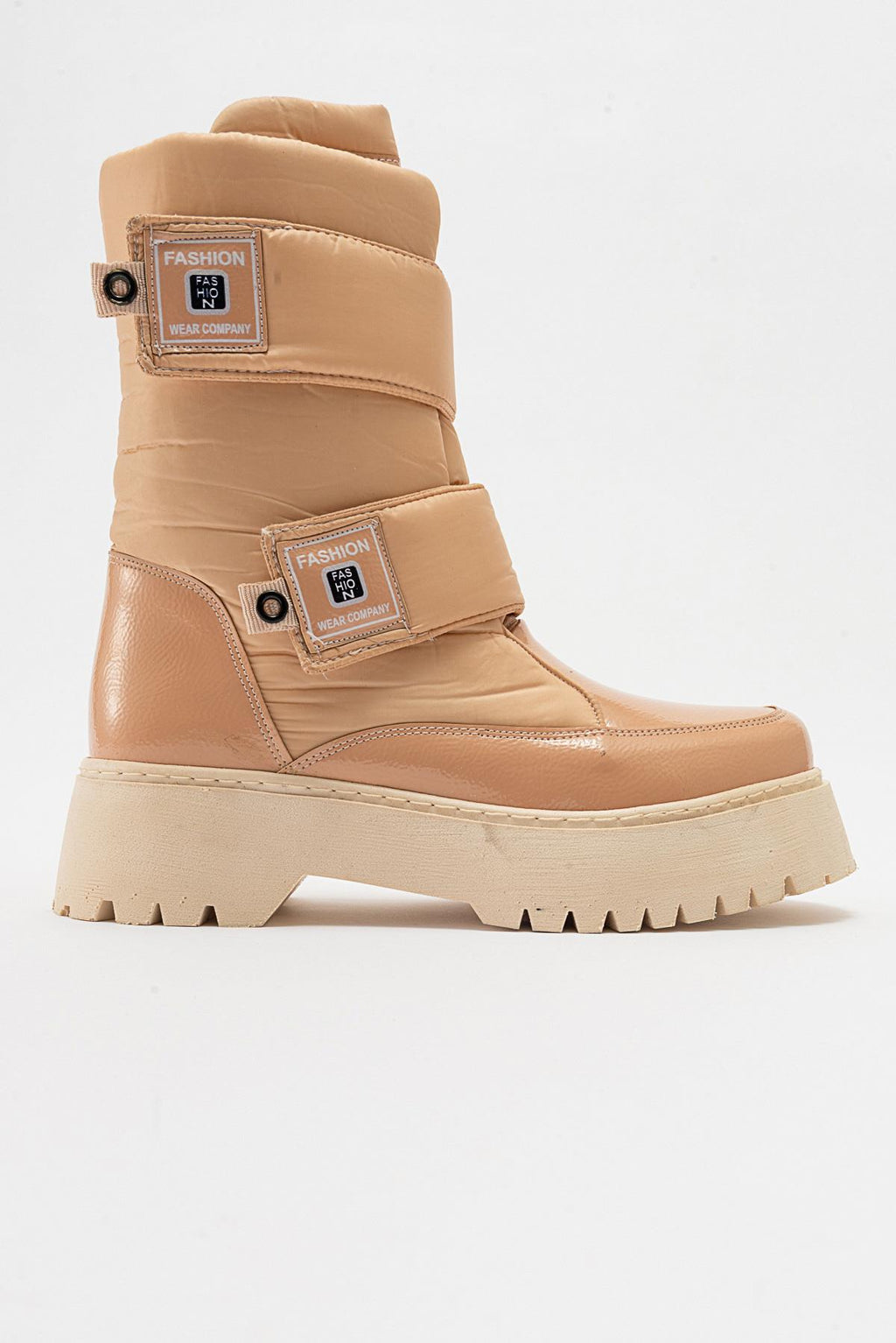 MİAX Paraşüt Kumaş Su Geçirmez Bej Rugan Kar Botu