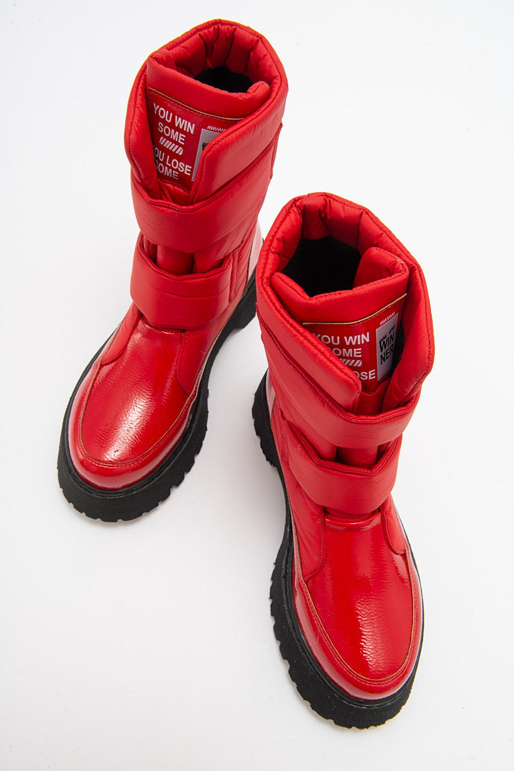 MİAX Paraşüt Kumaş Su Geçirmez Kırmızı Kar Botu