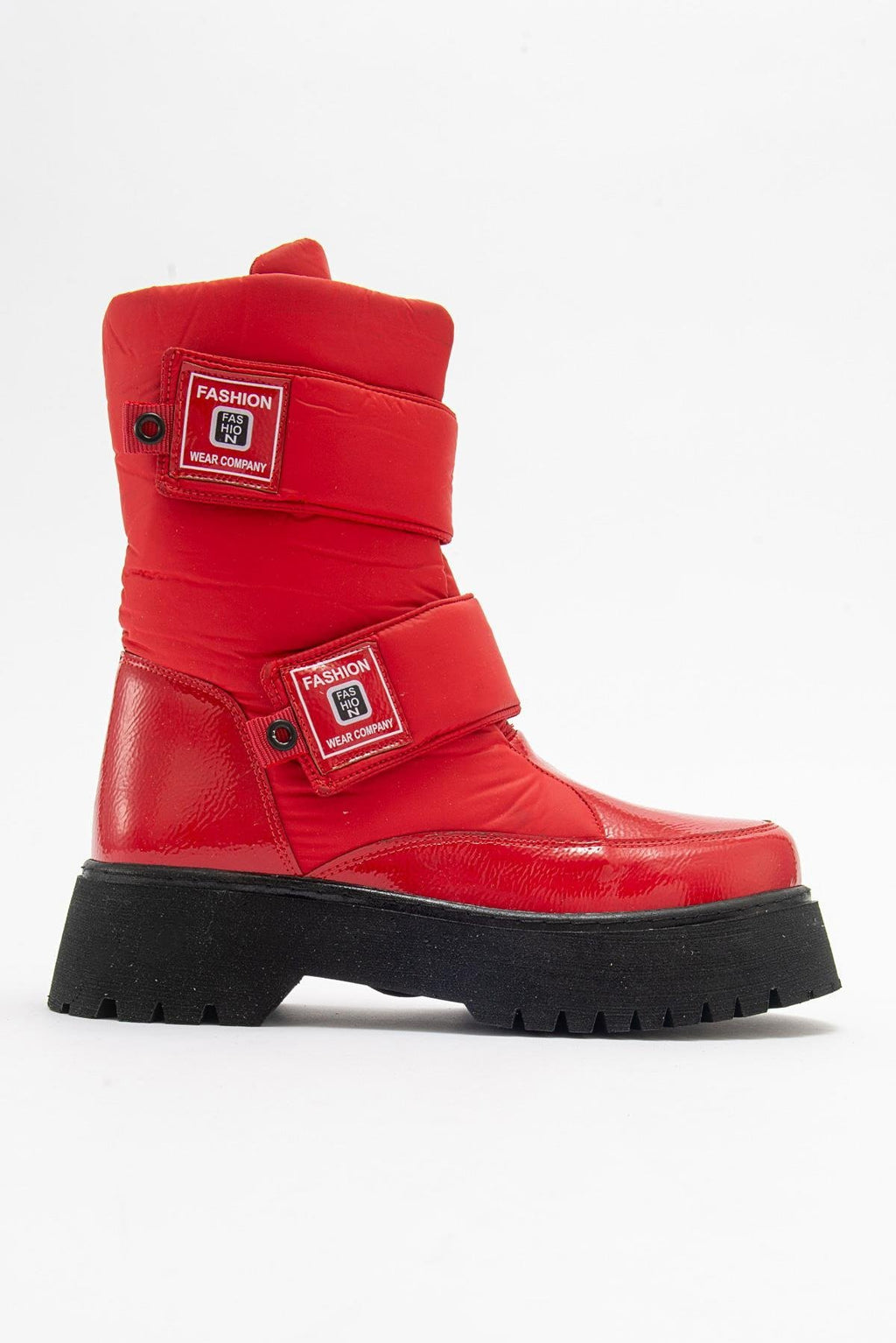 MİAX Paraşüt Kumaş Su Geçirmez Kırmızı Kar Botu