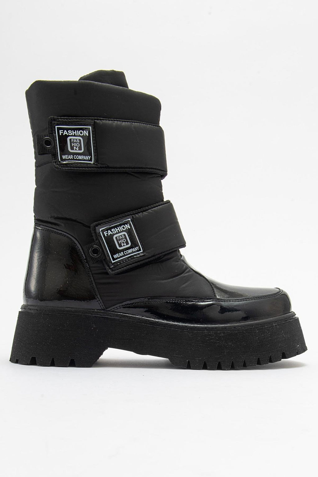 MİAX Paraşüt Kumaş Su Geçirmez Siyah Rugan Kar Botu