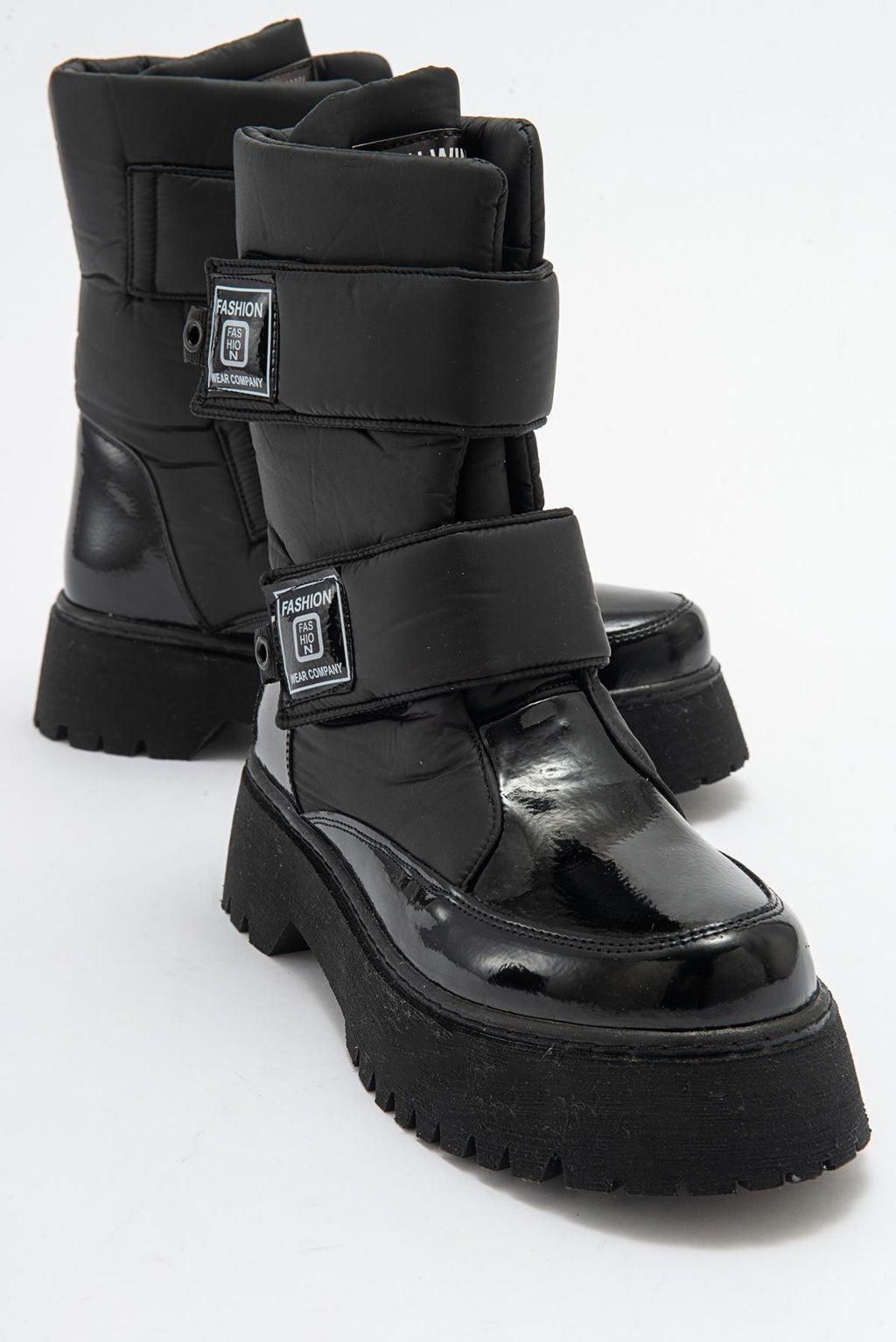 MİAX Paraşüt Kumaş Su Geçirmez Siyah Rugan Kar Botu