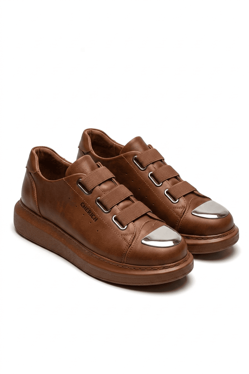Latakia Premium Lastikli Erkek Günlük Sneaker Taba