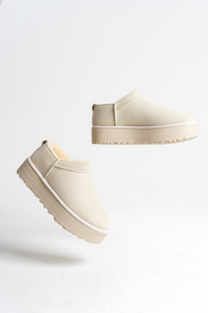 Mitay Premium Bej Süet Kadın Bot