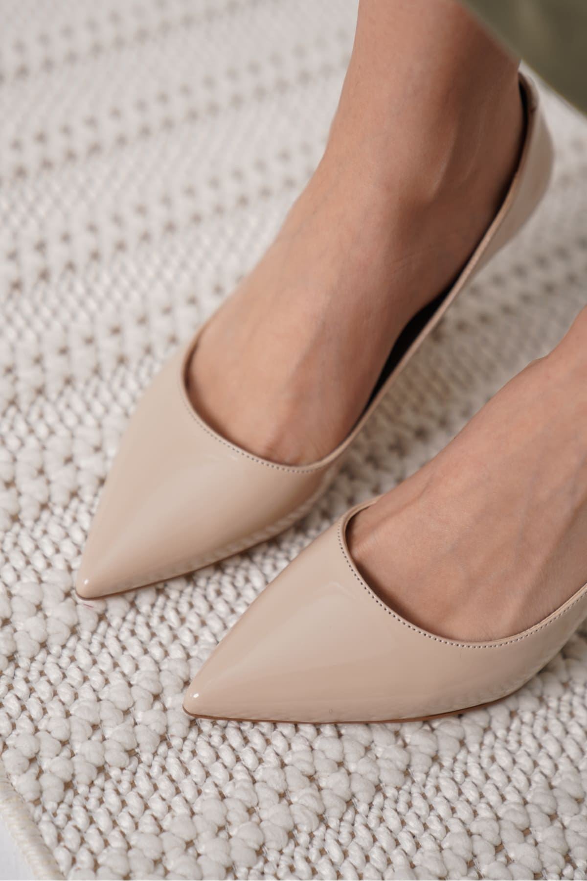 Monica Premium Nude Patent Leather Women's Stiletto