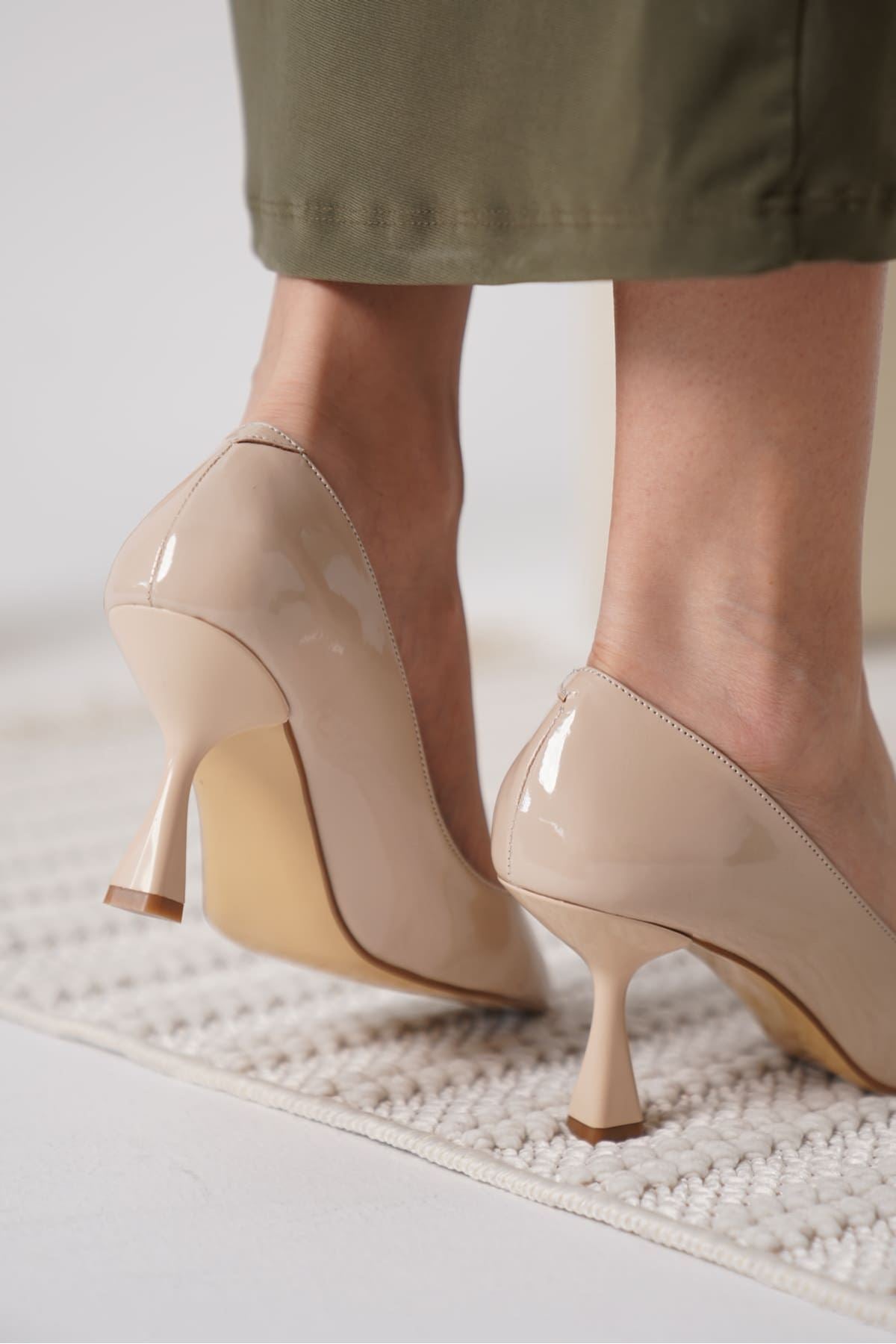 Monica Premium Nude Rugan Kadın Stiletto