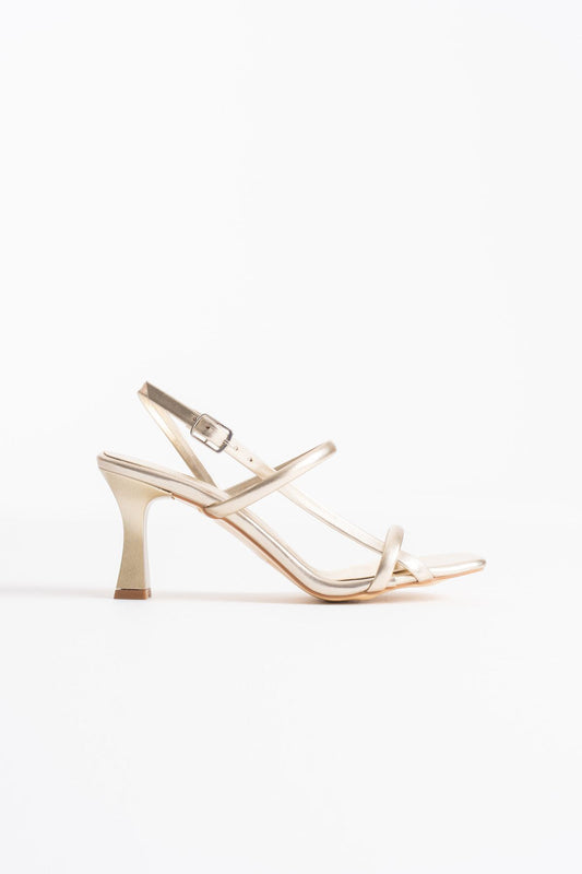 Monya Premium Women's Gold Heeled Sandals