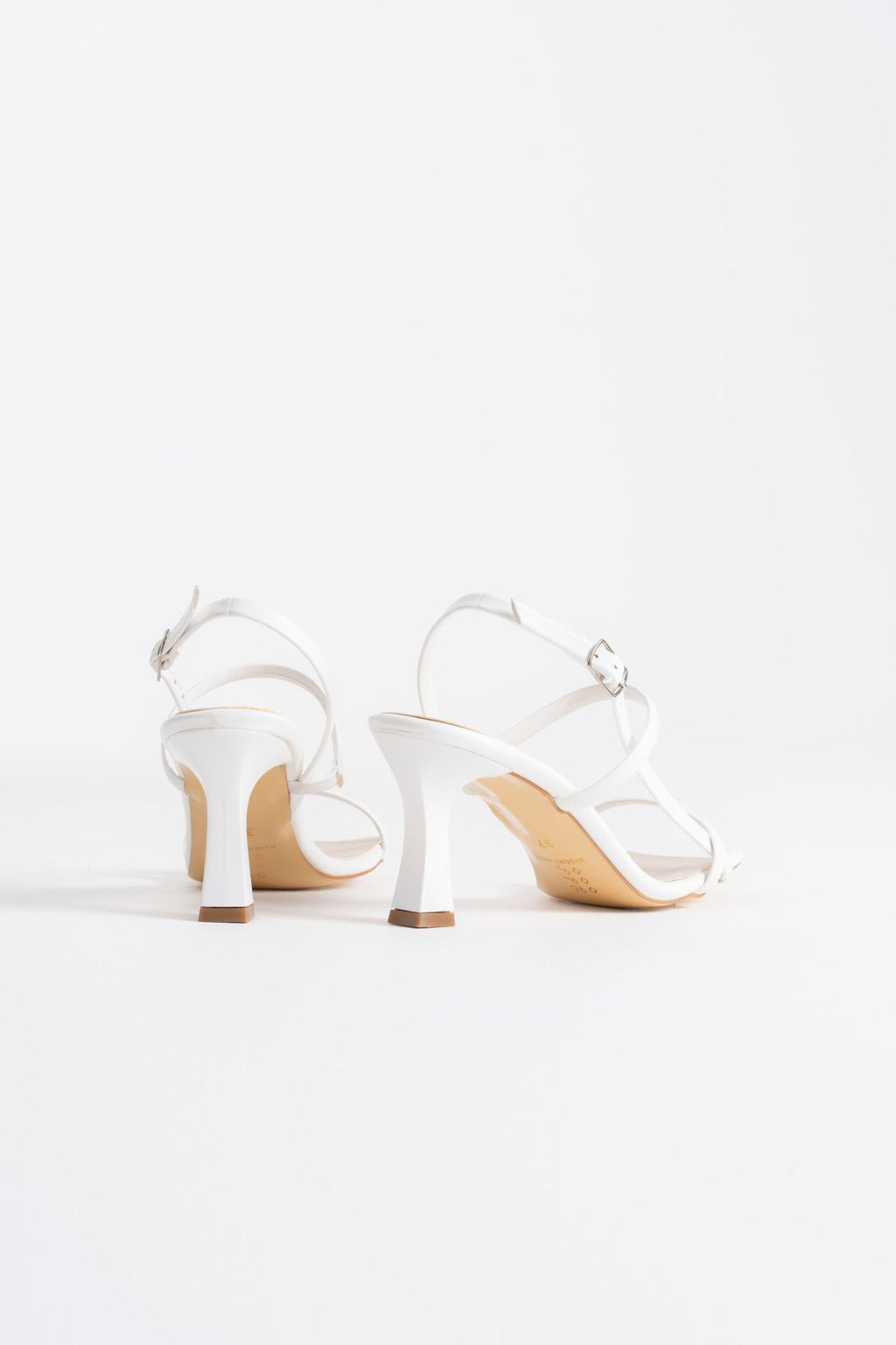 Monya Premium Women's White Heeled Sandals