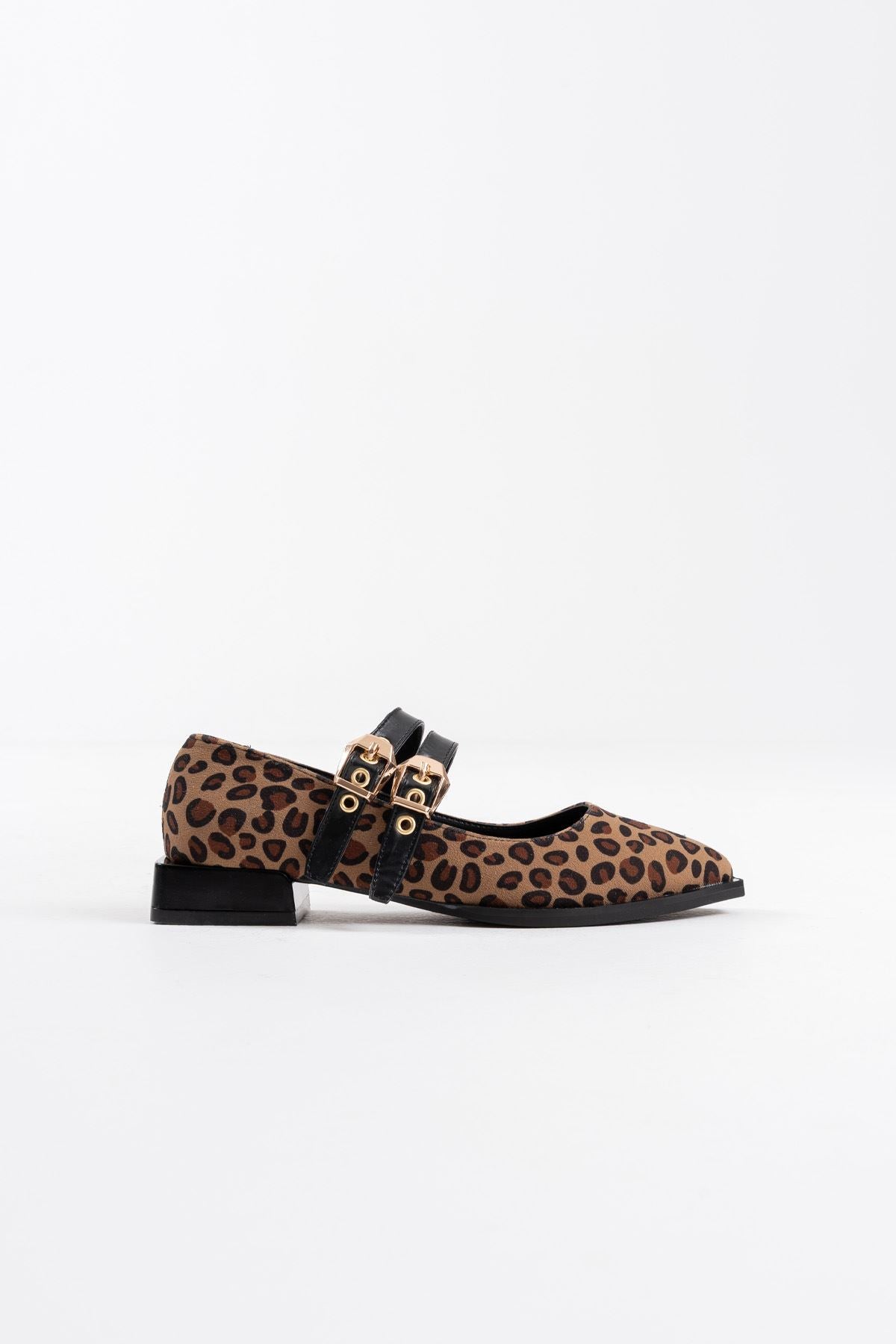 Murder Premium Leopard Belt Detailed Women's High Heels
