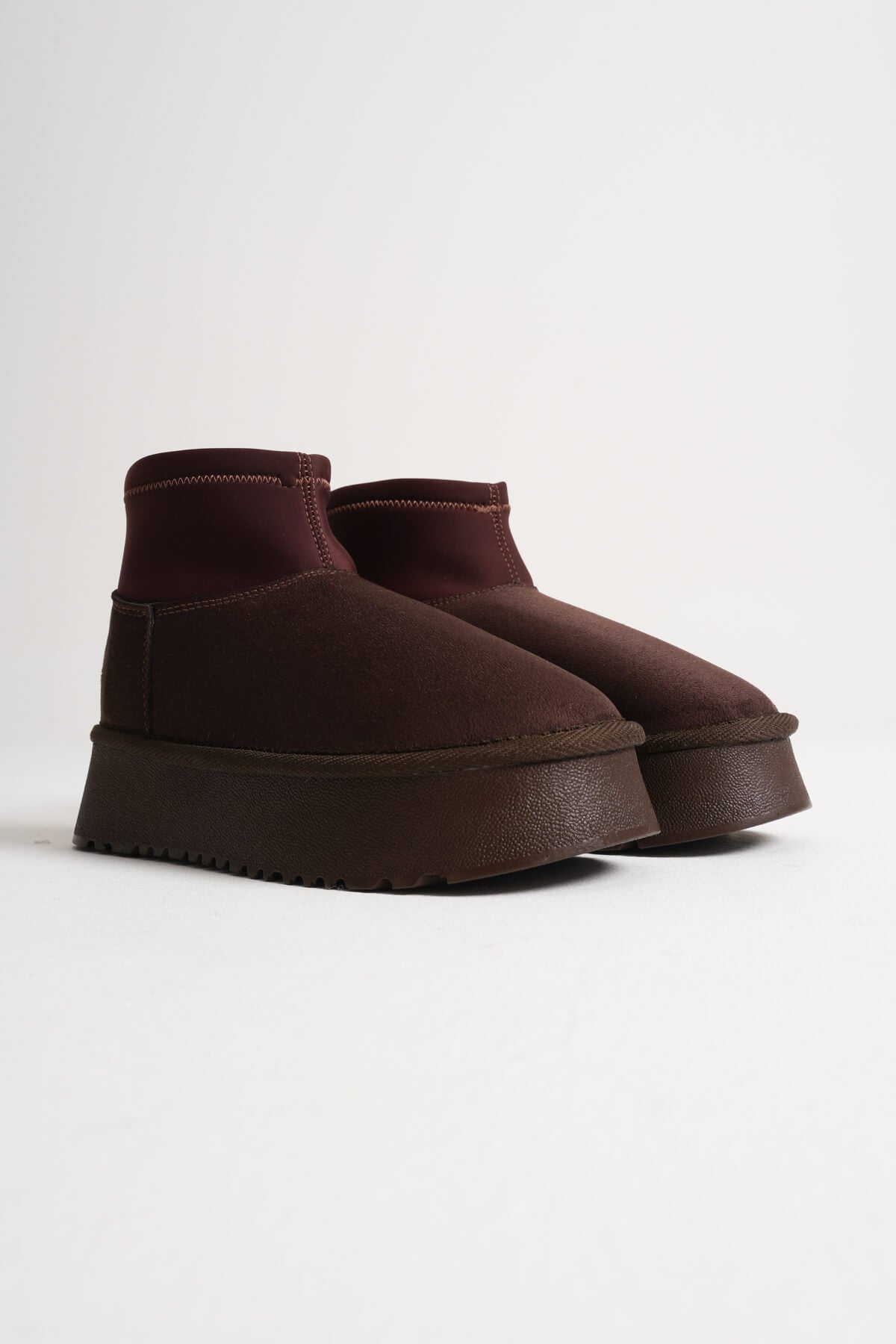 Nadia Premium Women's Bitter Coffee Winter Fur Lined Thick Sole Boots
