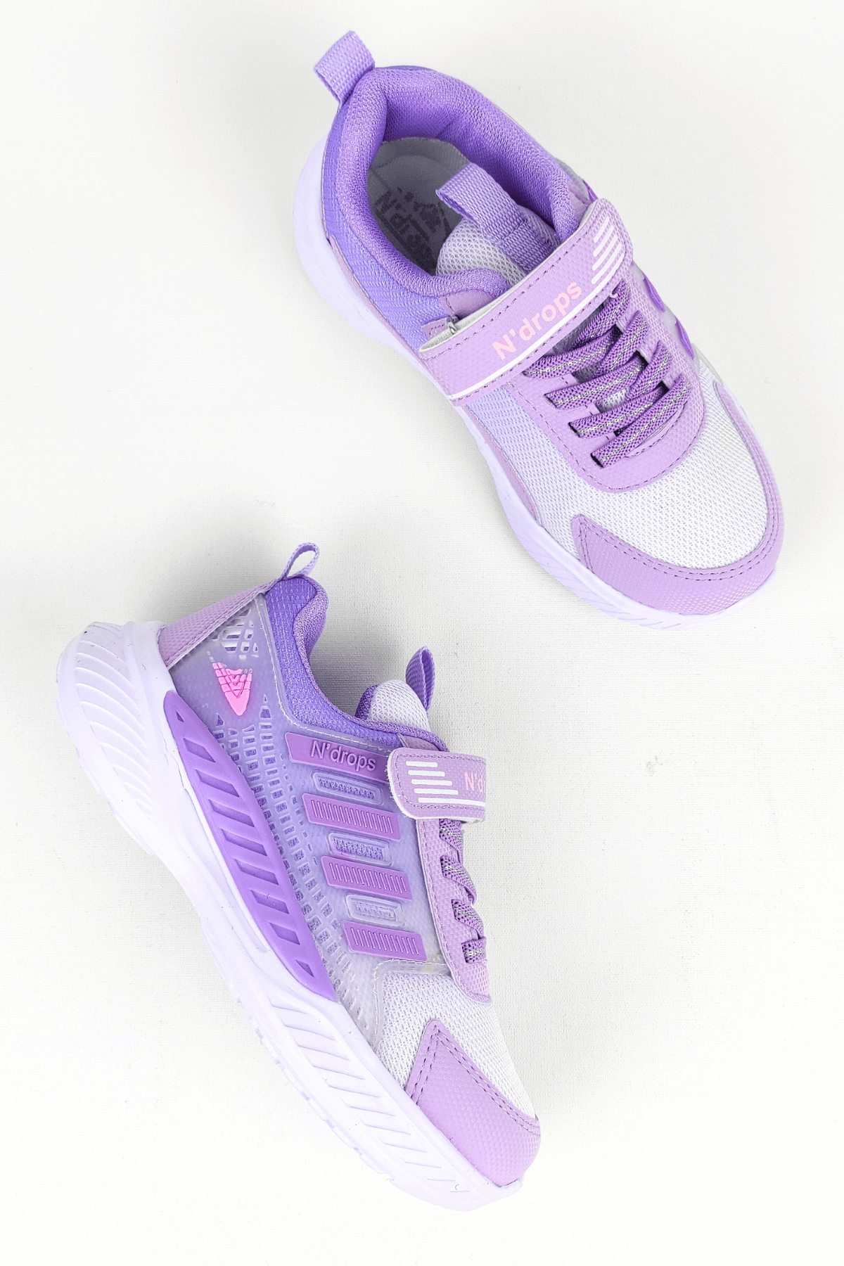 ND023 Lila Cırt Cırtlı Kız Çocuk Spor Ayakkabı