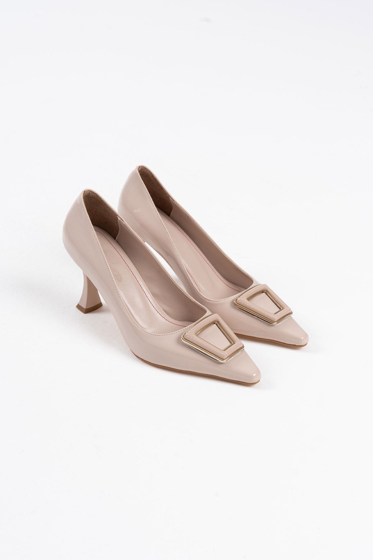 Nora Premium Women's Beige Patent Leather Stiletto