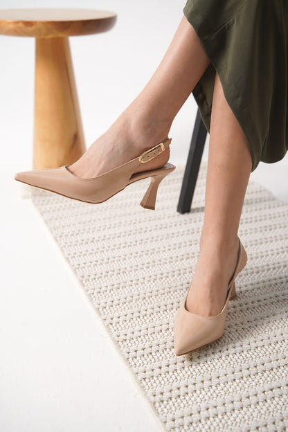 Ophelia Premium Women's Nude Patent Leather High Heels