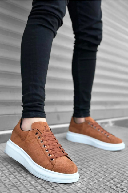 Bull Bağcıklı Tarz Erkek Rahat Taba Süet Sneaker