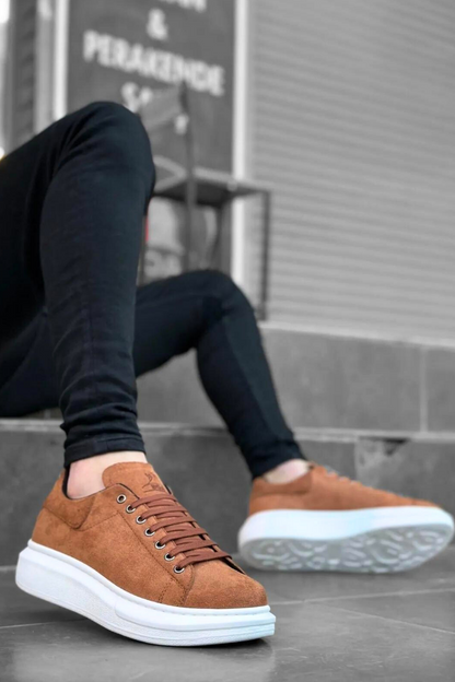 Bull Bağcıklı Tarz Erkek Rahat Taba Süet Sneaker