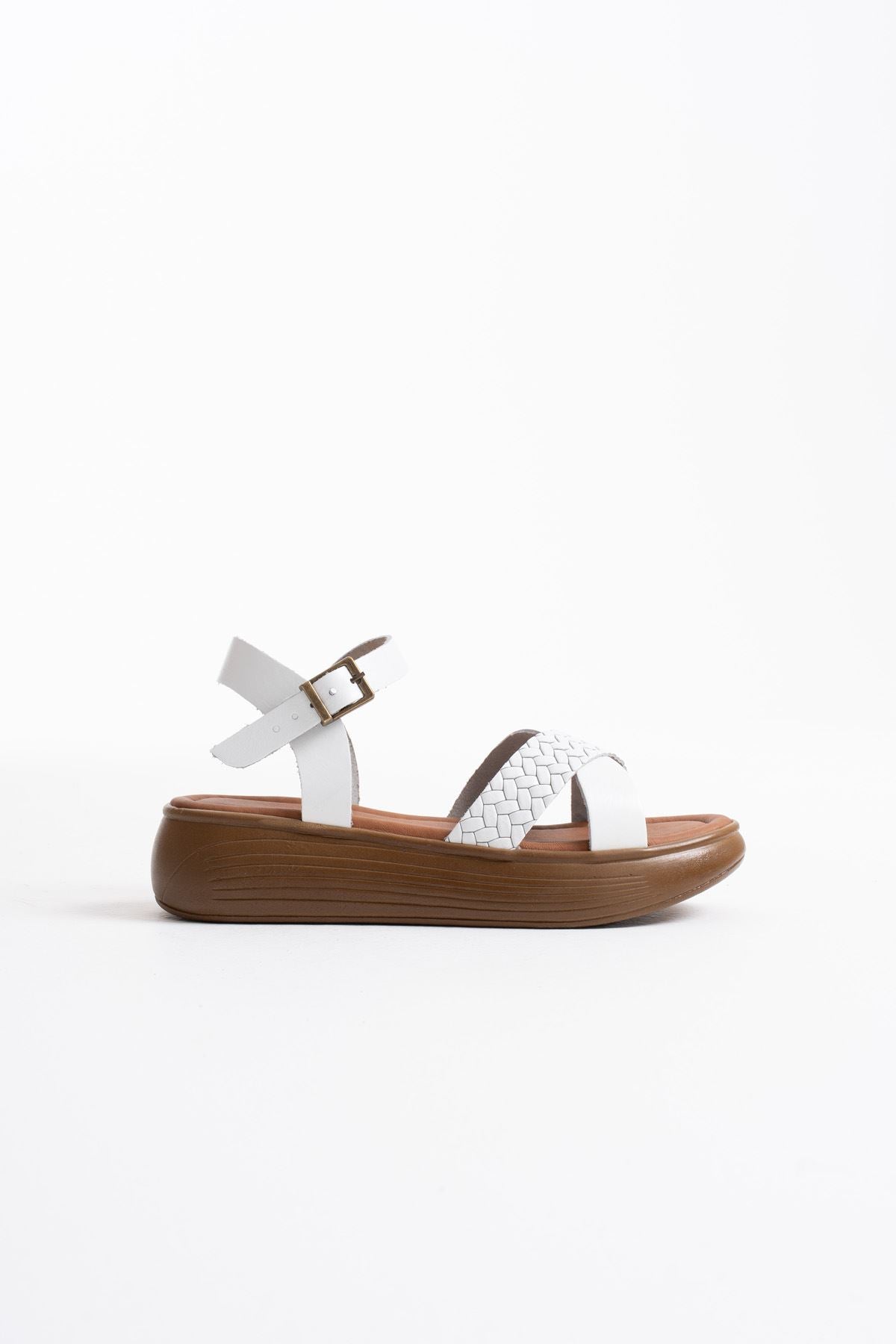 Orwell Premium White Genuine Leather Sandals
