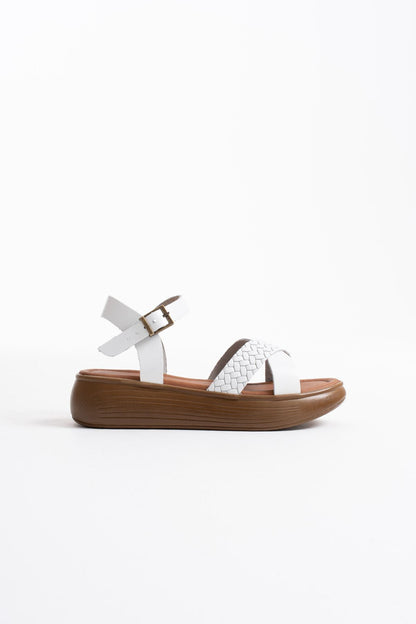 Orwell Premium White Genuine Leather Sandals