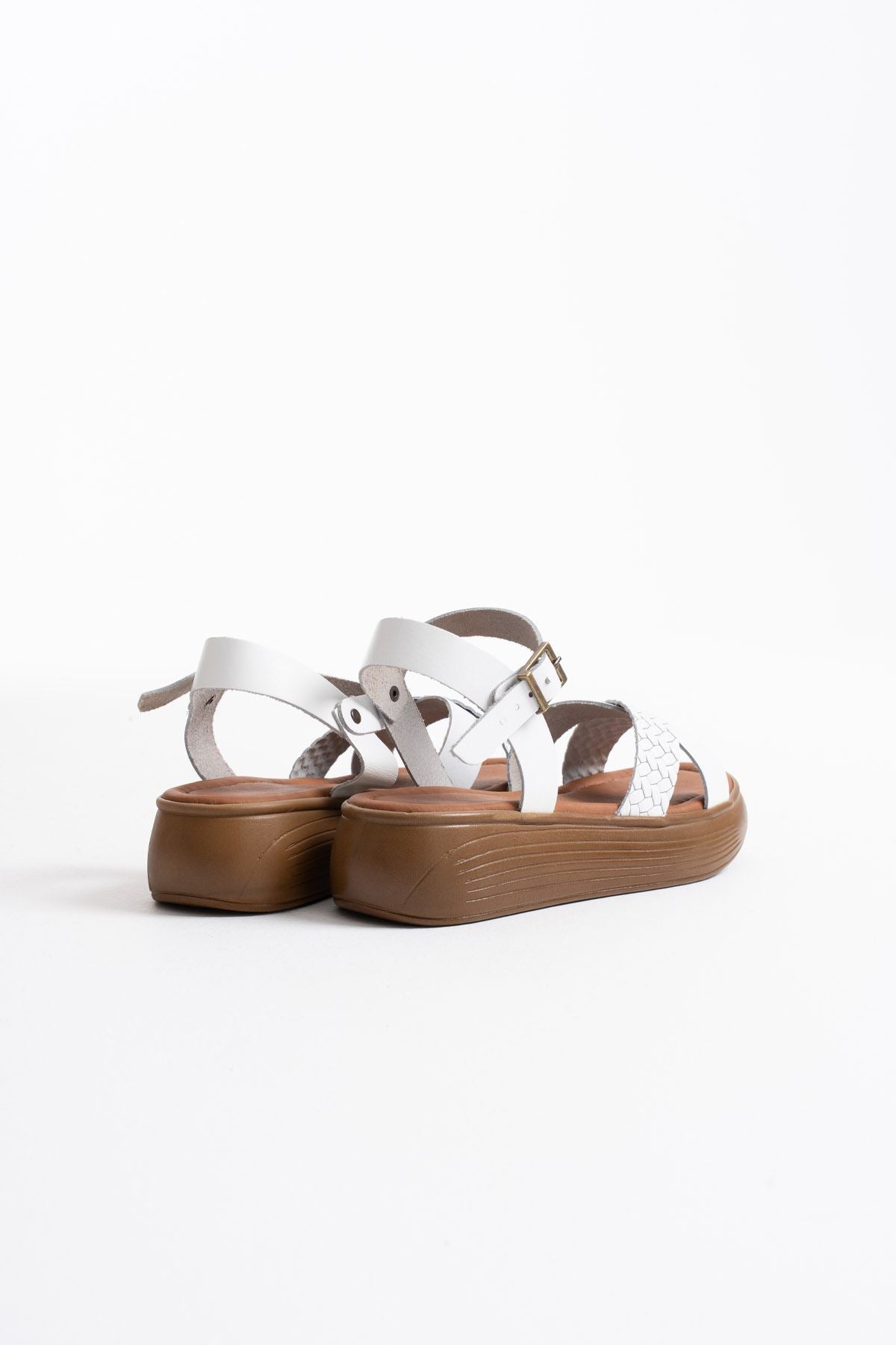 Orwell Premium White Genuine Leather Sandals
