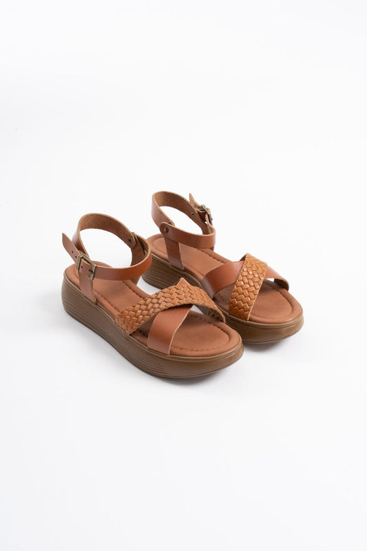 Orwell Premium Tan Genuine Leather Sandals